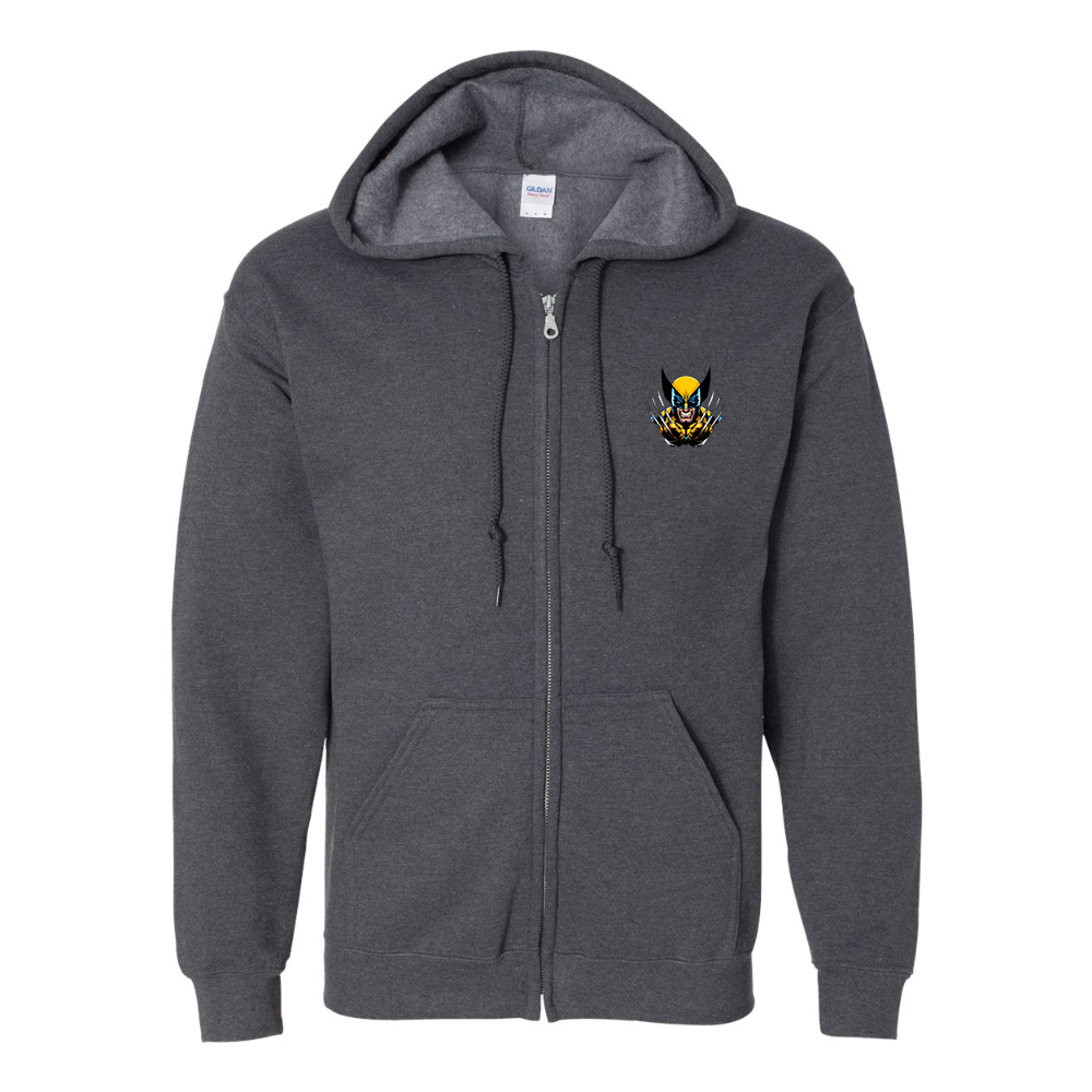 Men's Wolverine 2025 Art  JERZEES NuBlend Full-Zip Hooded Sweatshirt